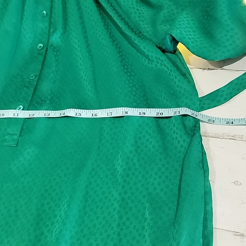 KATE SPADE Beryl Green Fluid Jacquard Printed Regular Fit Midi Dress - Picture 4 of 6